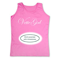 Corvette Tank Top - Vette Girl - Raspberry-No S & M